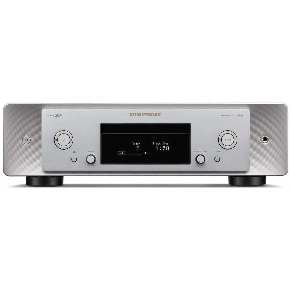 MARANTZ CD-проигрыватель CD50N СЕРЕБРО CD плеер /сетевой стример, ЦАП ESS9028, воспроизведение CD: CD-Audio, CD-r/RW (WMA, MP3, AAC), USB-вход: совместимость с DSD 11,2 МГц и 384 кГц / 32 бит PCM, п