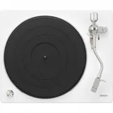DENON Проигрыватель винила DP-450USB БЕЛЫЙ Проигрыватель пластинок со встроенным фонокорректором и USB-входом для оцифровки винила, пассиковый привод, алюминиевый тонарм, регулировка скорости 33 45