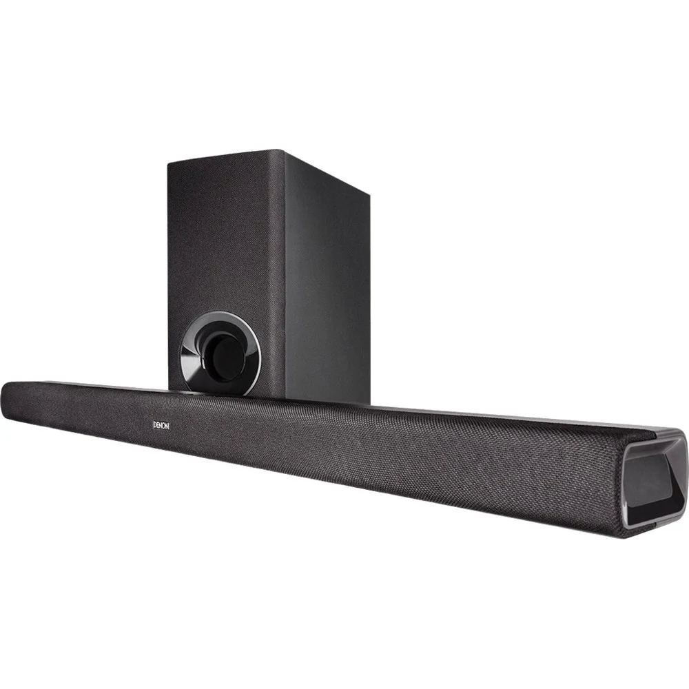 DENON Саундбар DHT-S316 ЧЕРНЫЙ, Саундбар 2.1 с беспроводным сабвуфером, закрытое акустическое оформление, декодеры Dolby Digital, DTS, входы: HDMI 2.0, оптический, аналоговый, габариты: 900 x 55 x 8