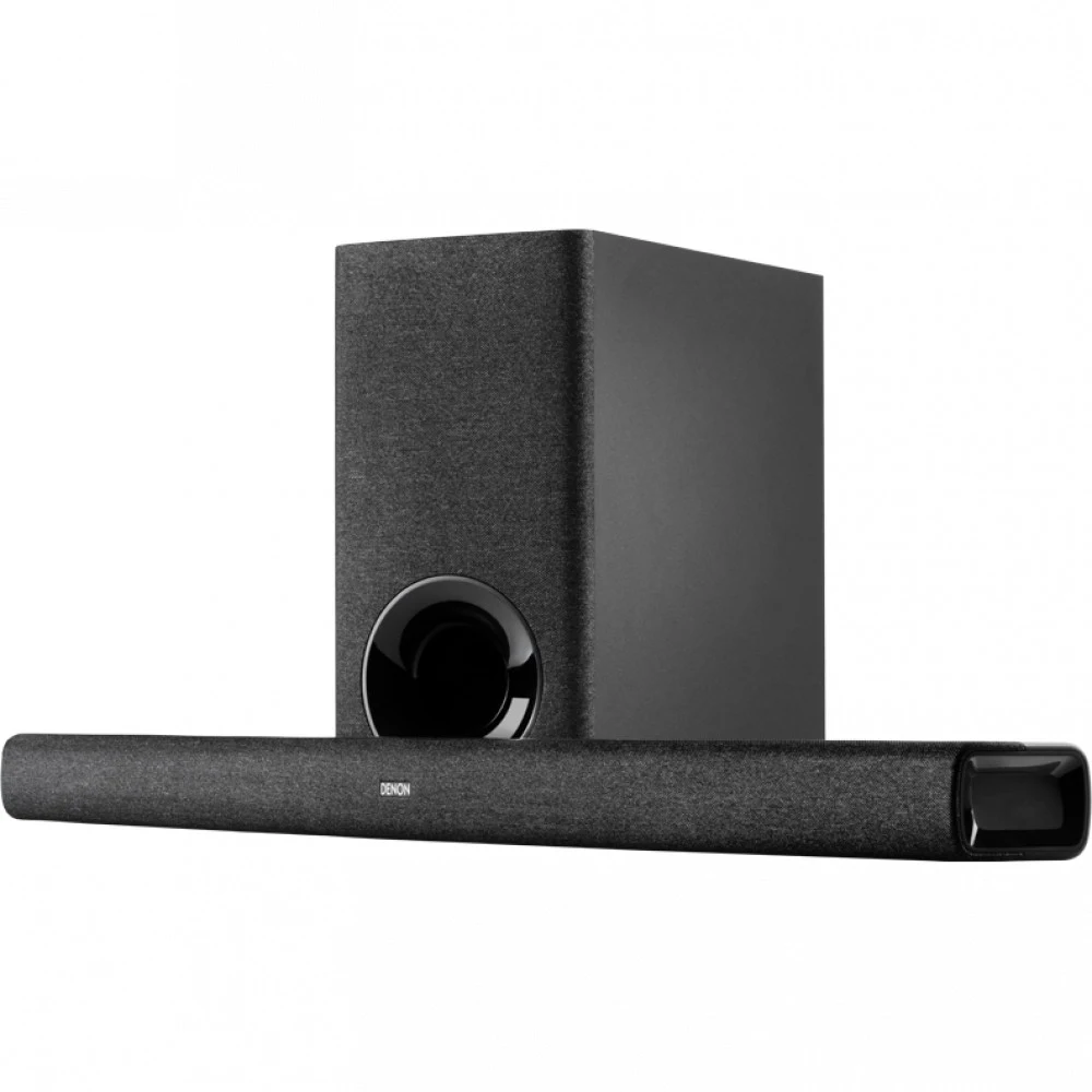 DENON Саундбар DHT-S416 ЧЕРНЫЙ 2.1-полосный саундбар с беспроводным сабвуфером, встроенный Google Chromecast, низкопрофильная конструкция и настенный монтаж, bluetooth. HDMI с каналом возврата аудио
