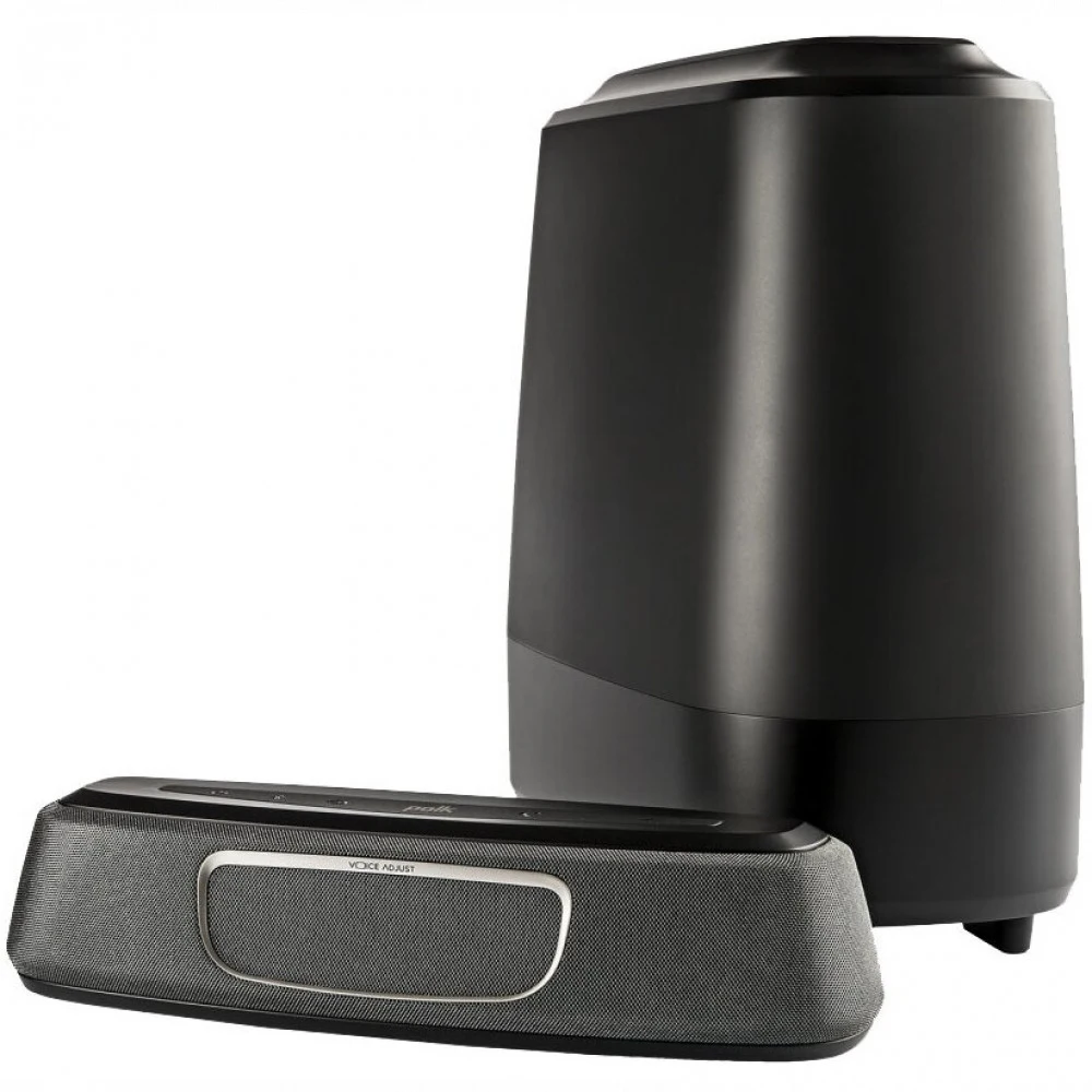 POLK AUDIO Саундбар Magnifi Mini AX ЧЕРНЫЙ Ультракомпактный саундбар 5.1 с беспроводным сабвуфером, со звуком Dolby Atmos и DTS:X и поддержкой Apple AirPlay 2, Chromecast. Входы: 1 HDMI (eARC), 1 Оп