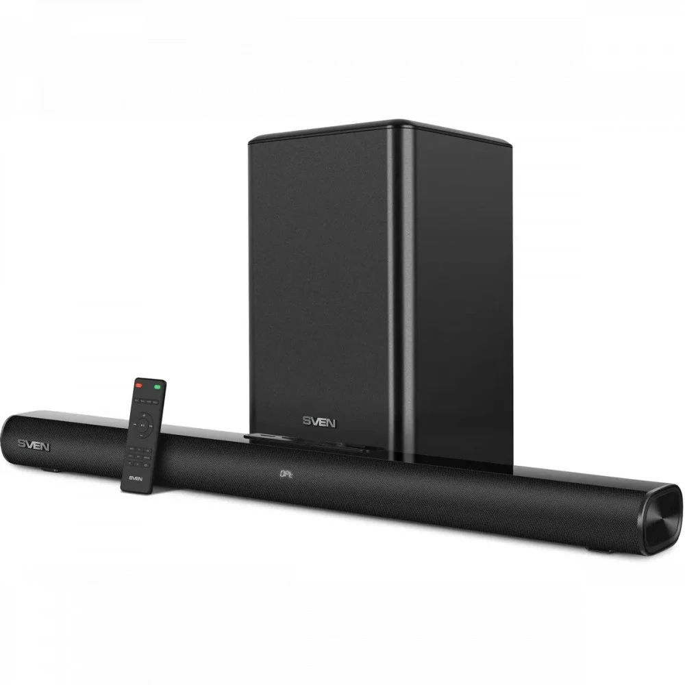 SVEN Саундбар SB-2200D, черный (300Вт, DD, BT, HDMI, ПДУ, Optical, USB, дисплей, беспроводной сабвуфер)