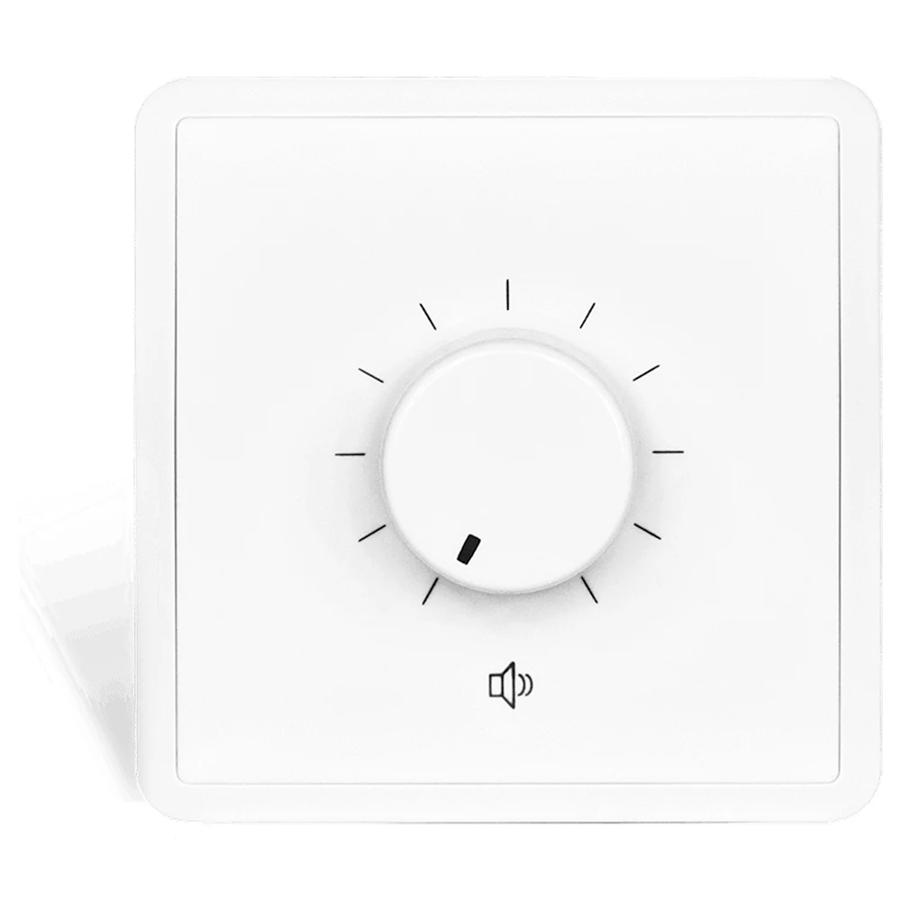 AUDAC Регулятор громкости VC3102/W, Регулятор громкости, максимальная нагрузка 100 Вт, 80X80 мм, белый цвет. Гарантия - 12 месяцев