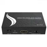 MAXON Деэмбеддер звука MT-HA22 Преобразователь, поддерживающий 1 вход HDMI, на выходе 1 аудио HDMI + Линейный выход RCA SPDIF+ R/L. Это обеспечивает возможность подключить аудио отдельно по аналогов
