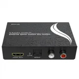 MAXON Деэмбеддер звука MT-HA22 Преобразователь, поддерживающий 1 вход HDMI, на выходе 1 аудио HDMI + Линейный выход RCA SPDIF+ R/L. Это обеспечивает возможность подключить аудио отдельно по аналогов