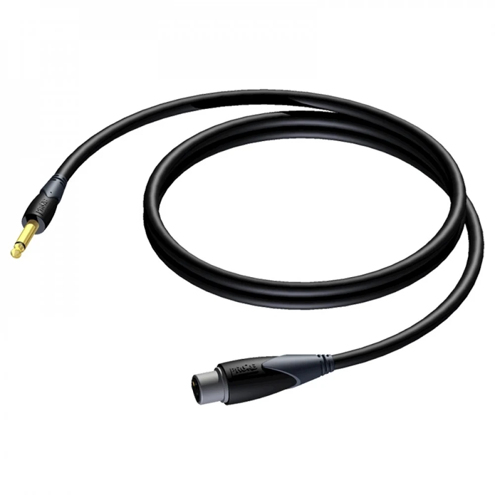 PROCAB Кабель CLA591/10, Кабель межблочный, Jack 6,3 мм (моно) - XLR (мама), 10 м. Медные проводники сечением 17 AWG (1 мм²). Гарантия: 5 лет. Производитель: PROCAB (Бельгия).