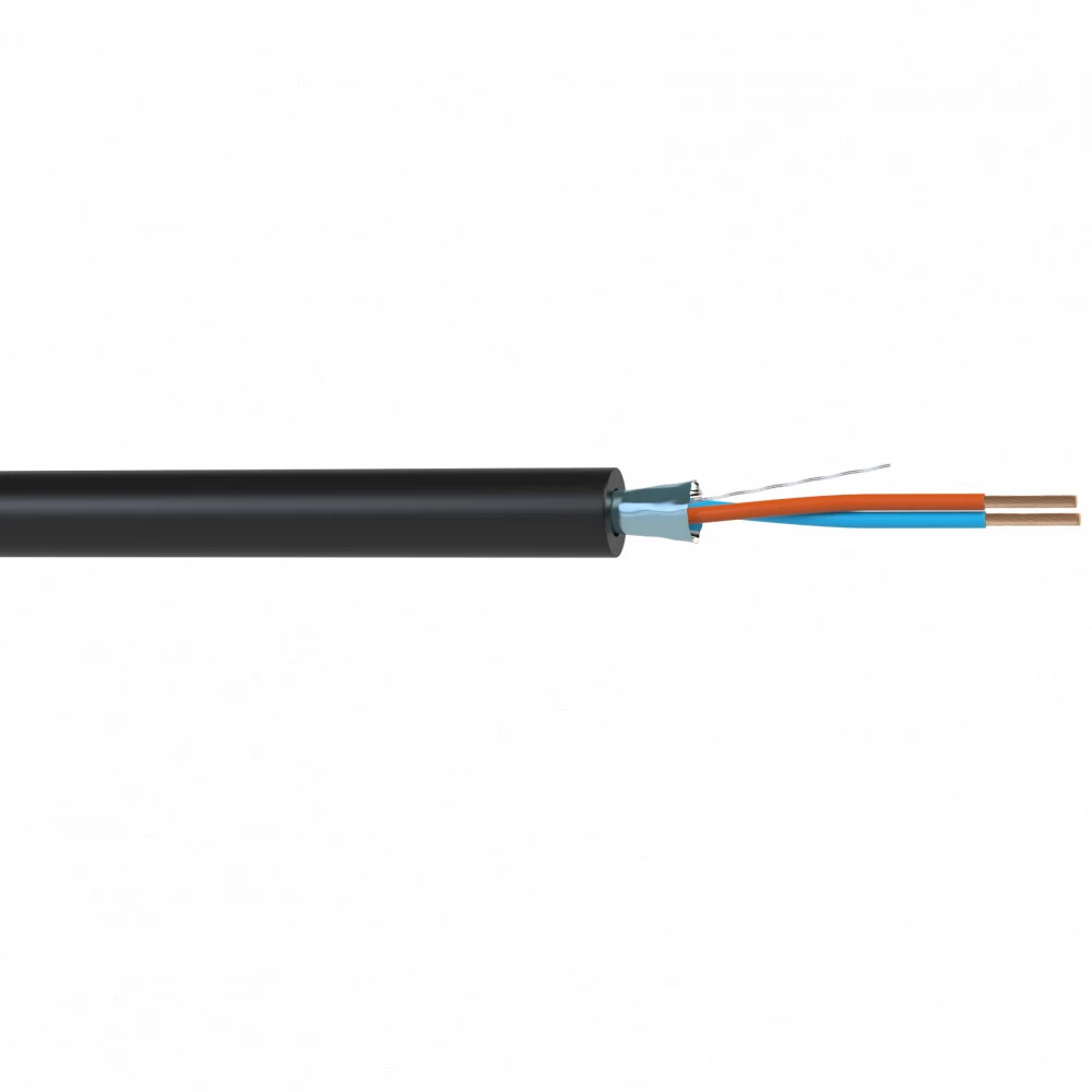 WMC24200P - Кабель балансный микрофонный Wize WMC24200P 200 м, 24 AWG, 0.22 мм2, диаметр 3.8 мм, экран, медь 7 x 0.20 мм, черный, бухта