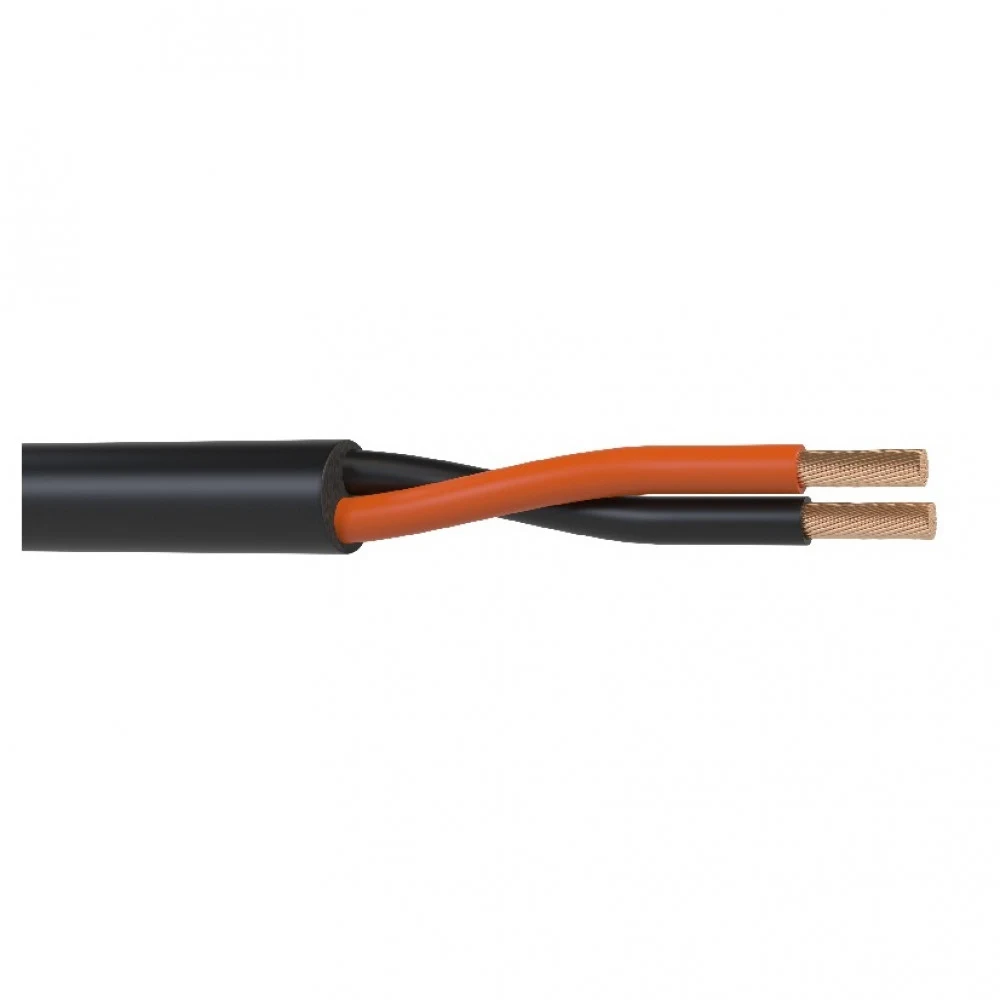 Кабель акустический Wize [WSC1450FL] 50 м, 14 AWG FRNC/LSZH, 2.5 мм2, диаметр 8мм, медь 48 x 0,25 мм, черный, бухта