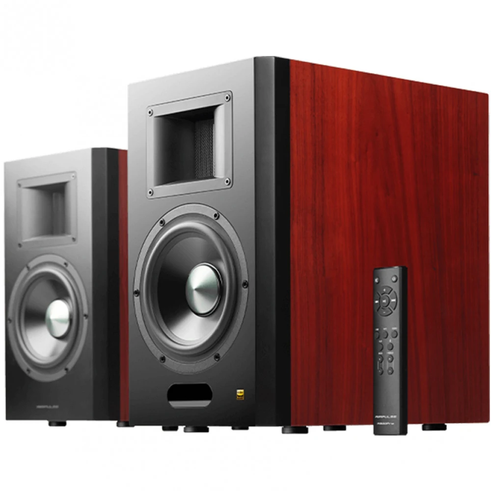 Колонки, Edifier, A300 Pro, 2.0, AUX, RCA, USB, Bluetooth 5.0, 40Гц-40кГц, MDF, Пульт ДУ, 260 Вт, Коричневый