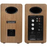 Колонки, Edifier, A80, 2.0, Bluetooth 5.0, 2x50 Вт, AUX, PC, USB, 20Гц - 80Гц, Регулятор басов на корпусе, Пульт ДУ, MDF, Коричневый