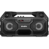 SVEN PS-520, черный, акустическая система 2.0, мощность 2x18 Вт (RMS), TWS, Bluetooth, FM, USB, microSD, LED-дисплей, ПДУ, встроенный аккумулятор