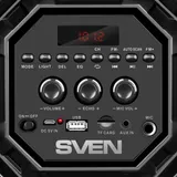 SVEN PS-550, черный, акустическая система 2.0, мощность 2x18 Вт (RMS), Bluetooth, FM, USB, microSD, LED-дисплей, встроенный аккумулятор EXL