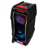 SVEN PS-730 2.0 Мобильные колонки чёрные (2x50W, mini Jack, USB, Bluetooth, FM, micro SD, NFC, LED-дисплей, ПДУ, 4400 мA, LED подсветка)
