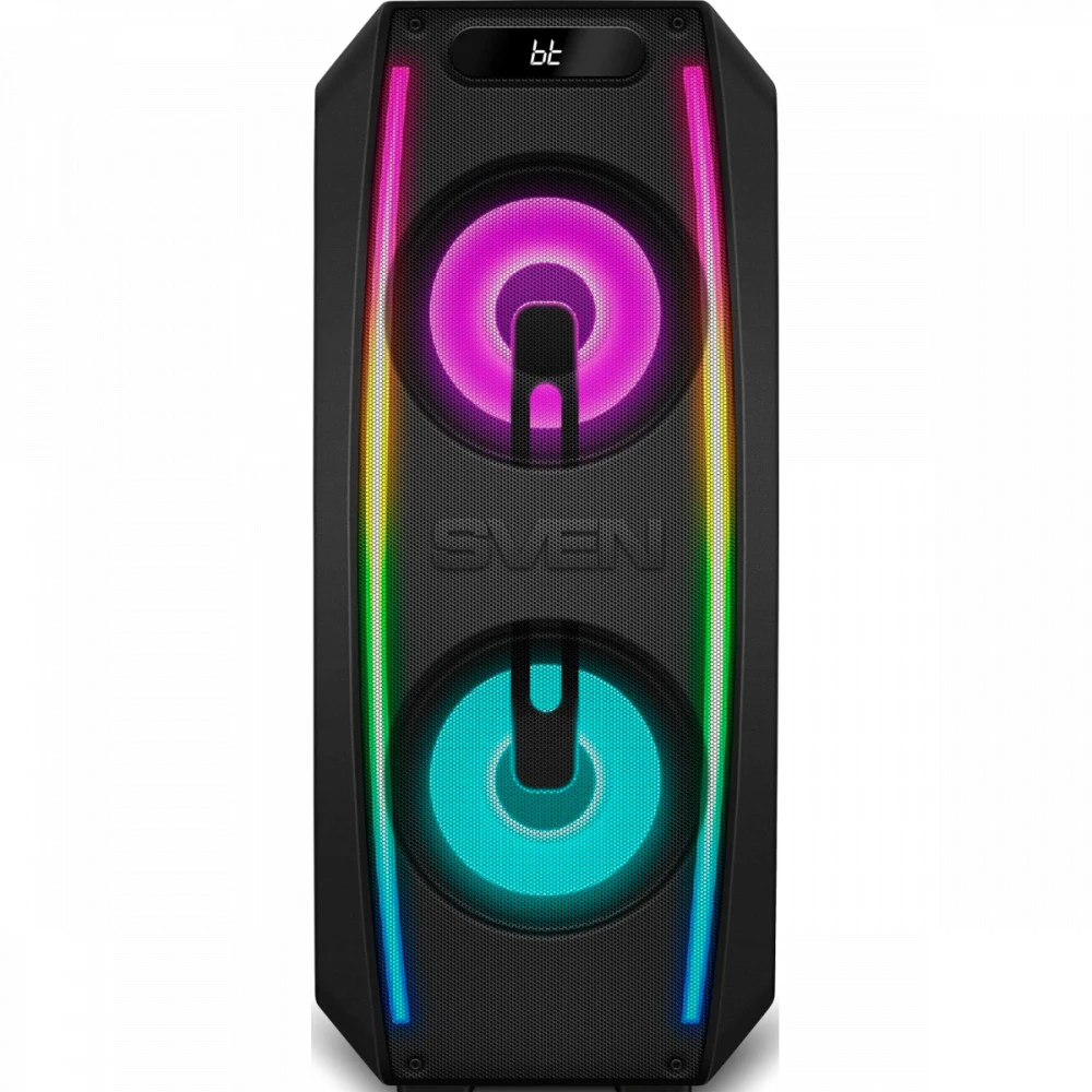 Колонка портативная SVEN PS-740 черный (100Вт, USB, Bluetooth, питание от USB/аккумулятора) (SV-022341)