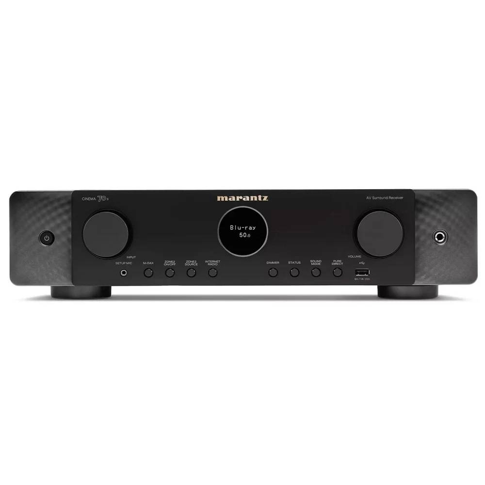 MARANTZ Стерео ресивер Stereo70S ЧЕРНЫЙ Стереоусилитель, мощность 2 х 75 Вт (8 Ом) / 2 х 150 Вт (6 Ом), диапазон частот 20 Гц – 20 кГц, MM-фонокорректор, (ШхВхГ) 43,18 x 38,1 x 17,78 мм, вес 18.5 кг