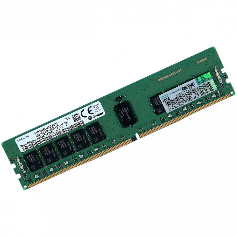 Оперативная память HP 16GB (1X16GB) DUAL RANK X8 DDR4-2666 REG KIT [835955-B21], 835955-B21 868846-001 840756-091