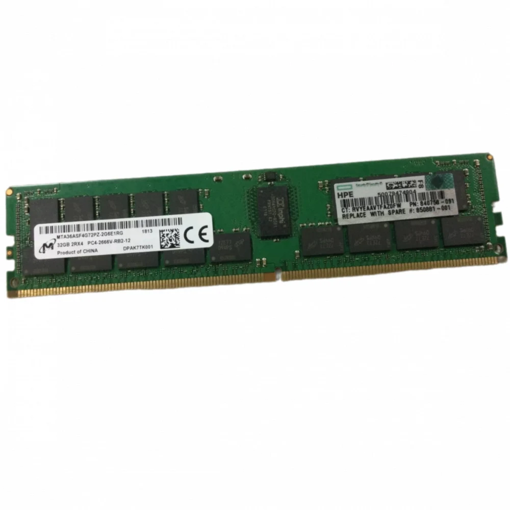 Оперативная память HPE 32GB DUAL RANK X4 DDR4-2666 REGISTERED SMART MEMORY KIT [815100-B21], 815100-B21 850881-001 840758-091