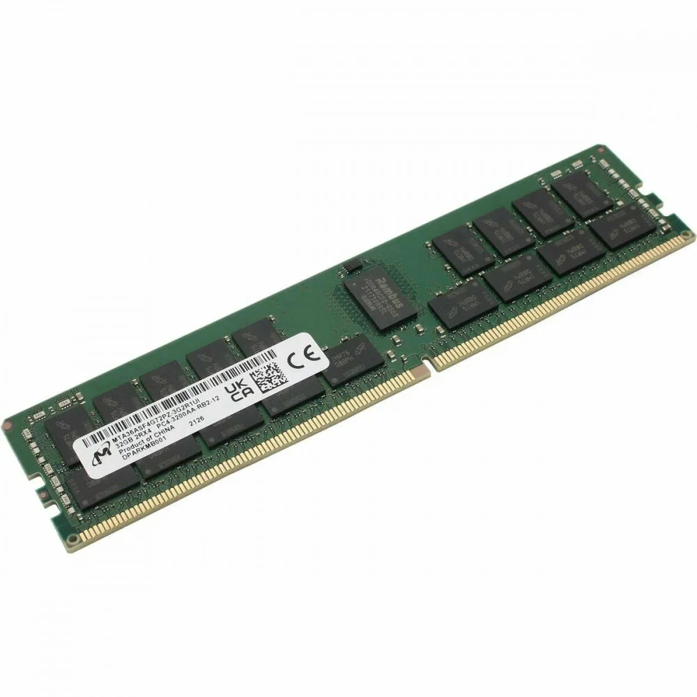 Модуль памяти Micron 32GB (1x32GB), DDR4-3200, RDIMM, ECC Reg, 2Rx4
