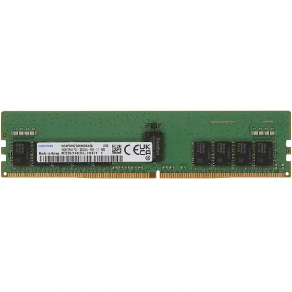Оперативная память Samsung DDR4 16GB RDIMM (PC4-25600) 3200 Mbps ECC Reg Dual Rank 1.2V (M393A2K43EB3-CWE), 1 year, OEM, clean pull