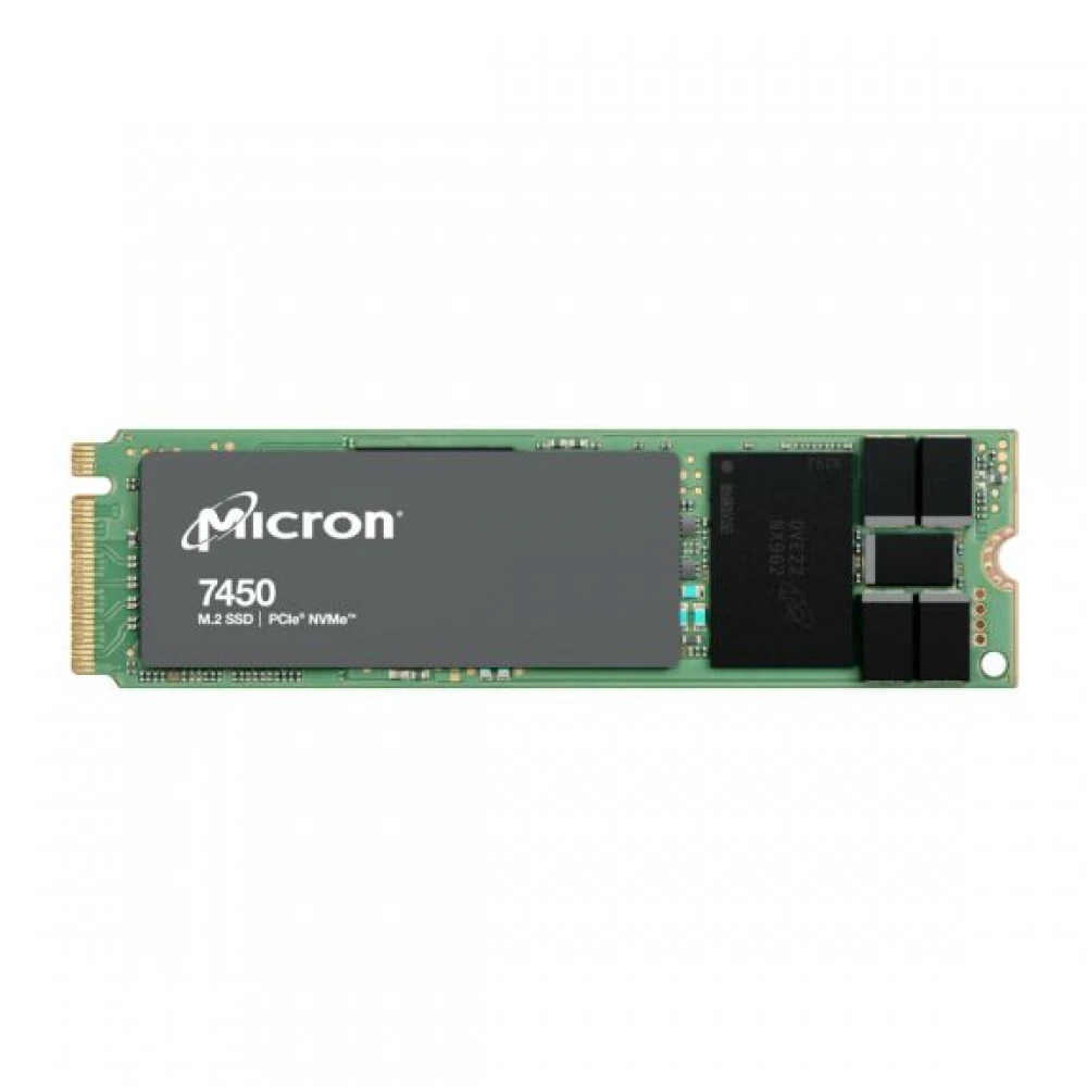 Твердотельный накопитель Micron 7450 PRO 960GB NVMe M.2 (22x110mm) PCIe 4.0 x4, R5000/W1400MB/s 3D TLC 1DWPD 520K/82K IOPS 1700TBW SSD Enterprise Solid State Drive, 1 year, OEM