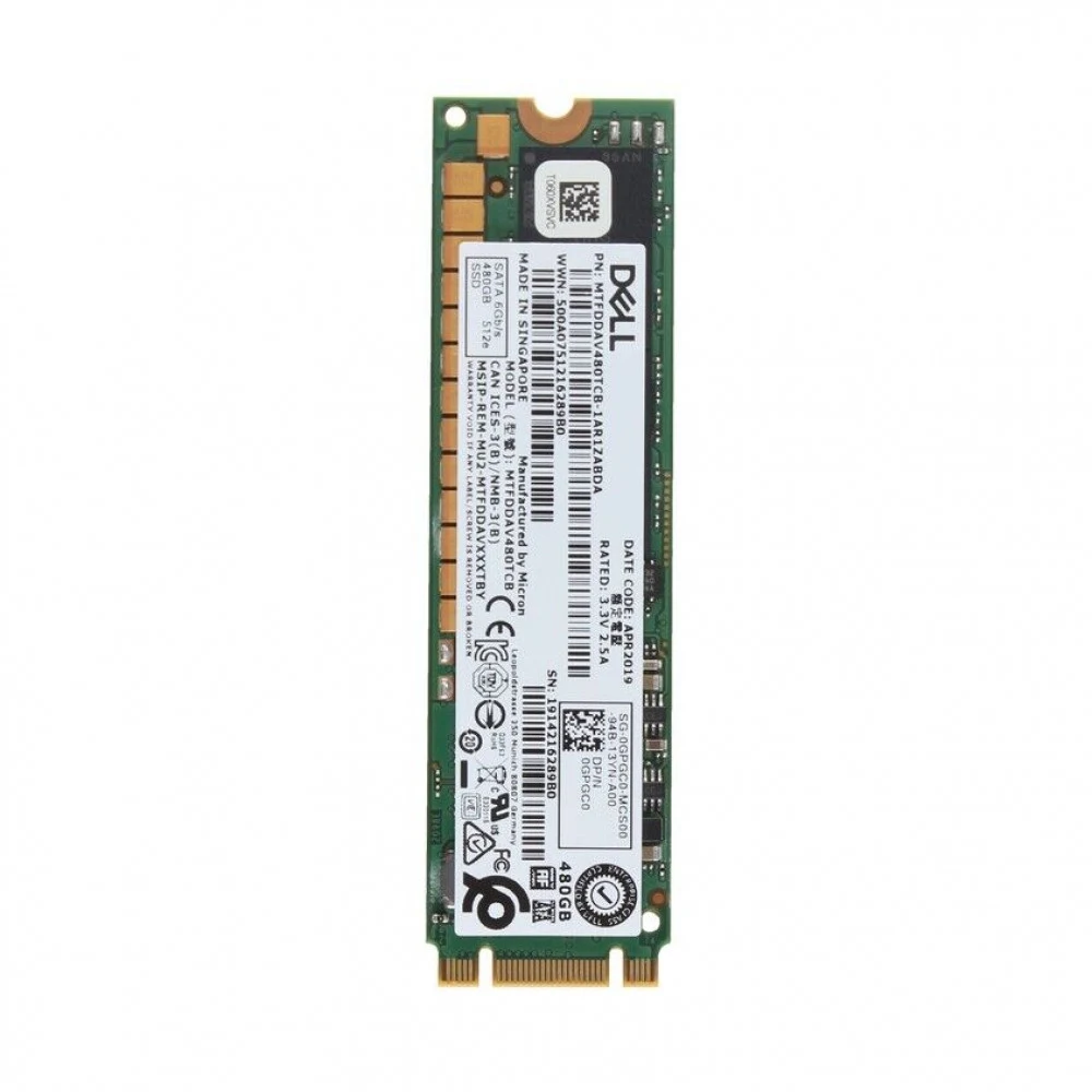 Dell 480GB SSD M.2 SATA 6Gbps 512e Hard Drive, Single Stick G15