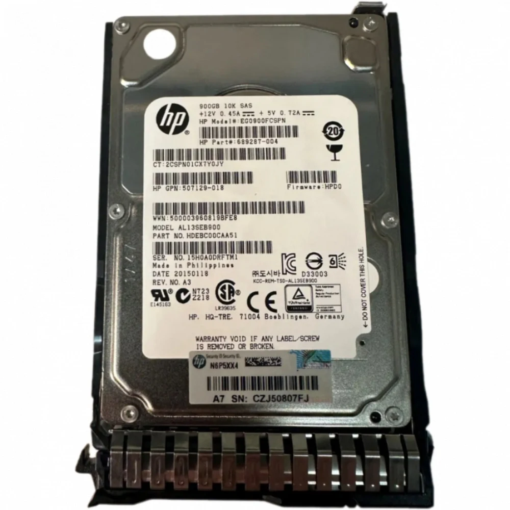 Жесткий диск HP 900GB 10K SAS 2.5 SC HDD [652589-B21], 652589-B21 653971-001 619286-004 EG0900FBLSK EG0900FBVFQ EG0900FCHHV 641552-004 666355-004 652589-S21 619291-S21 689287-004 693569-004 EG0900FC