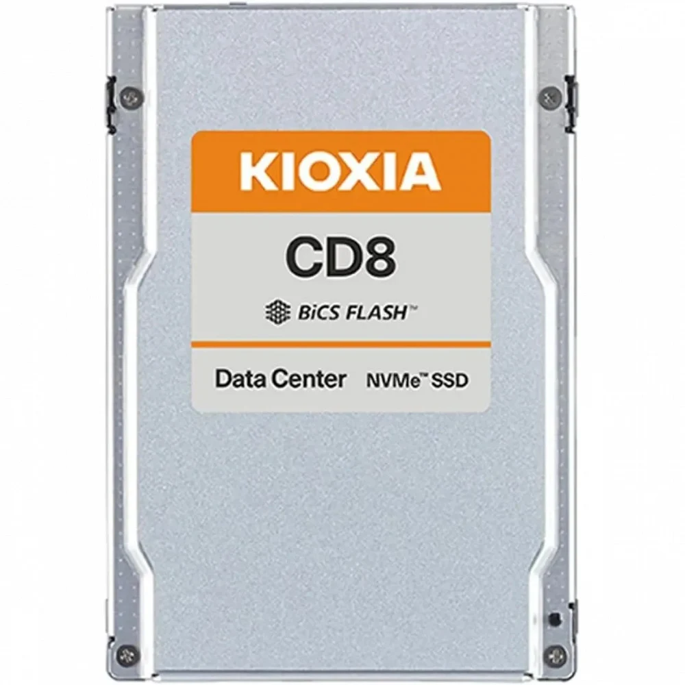 Серверный твердотельный накопитель/ KIOXIA SSD CD8-R, 7680GB, U.3(2.5" 15mm), NVMe 1.4, PCIe 4.0 x4, TLC, R/W 7100/6000 MB/s, IOPs 1500K/200K, DWPD 1 (12 мес.) SIE