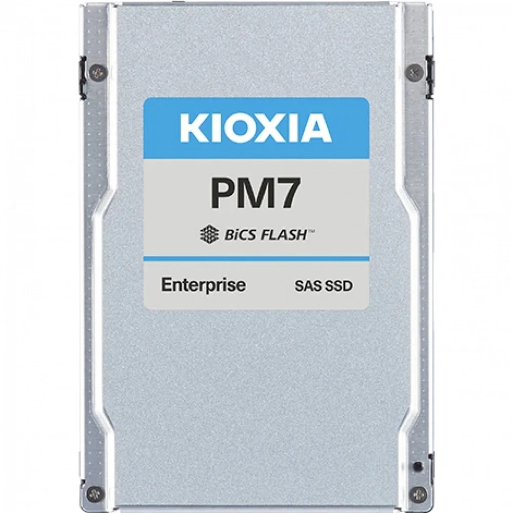Серверный твердотельный накопитель/ KIOXIA SSD PM7-R, 7680GB, 2.5" 15mm, SAS 24G, TLC, R/W 4200/4100 MB/s, IOPs 720K/175K, TBW 14016, DWPD 1 (12 мес.)