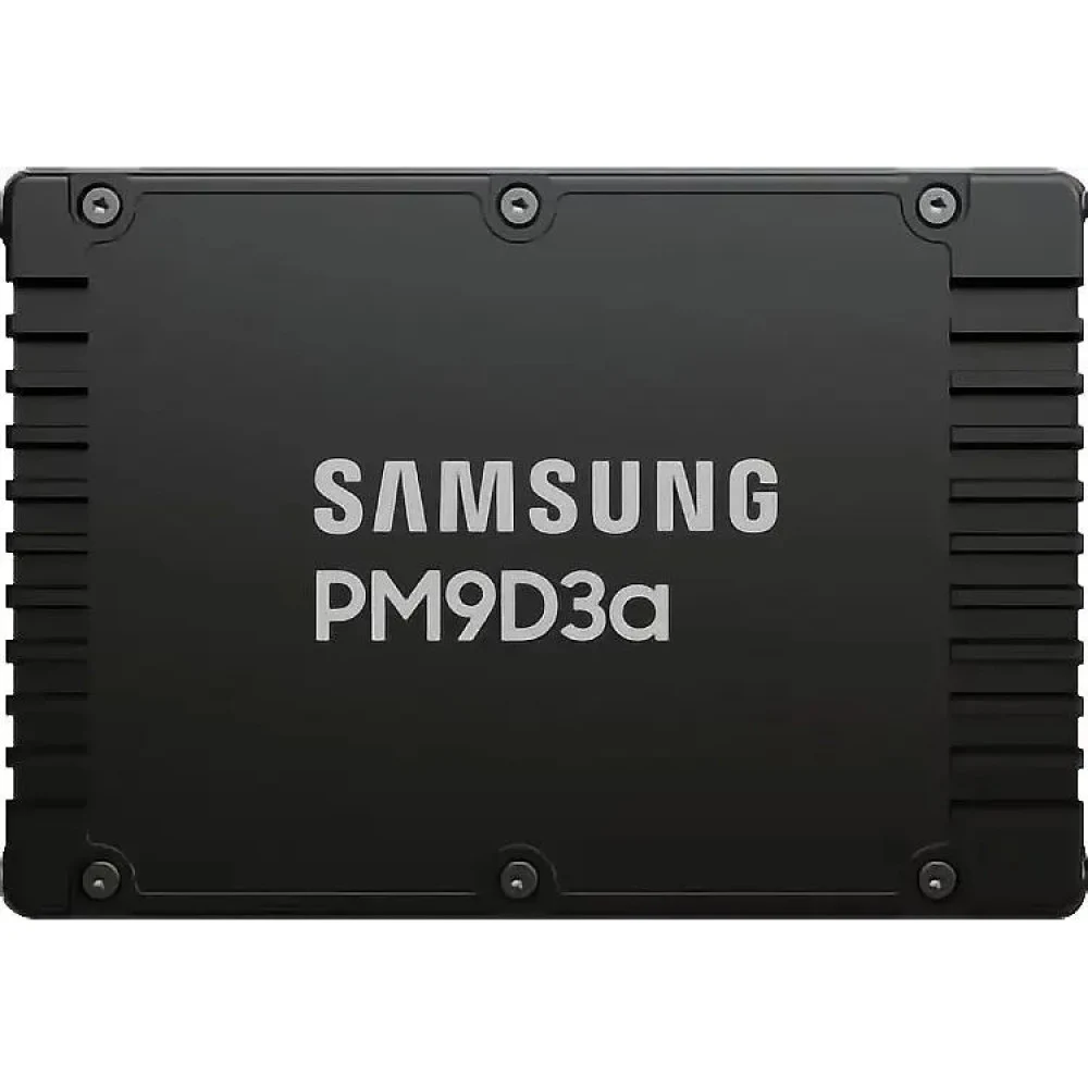 Твердотельный накопитель Samsung Enterprise SSD, 2.5"(SFF/U.2) 15mm, PM9D3a, 3840GB (3.84TB), PCIe5.0 1x4 NVMe 2.0, R12000/W6200Mb/s IOPS(R4K) 2000K/250K, MTBF 2.5M, 1DWPD/5Y TBW 7008TB, OEM, (repla