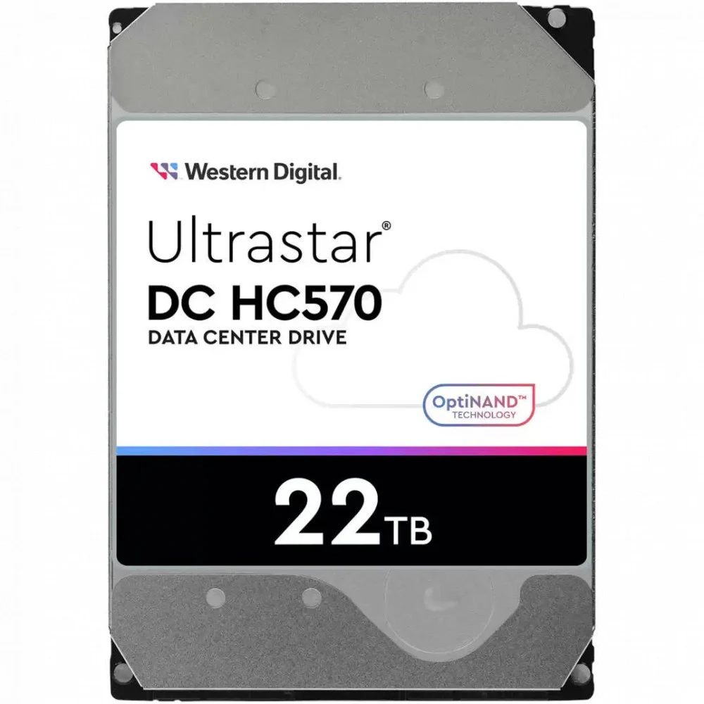 Жесткий диск/ HDD WD SATA Server 22Tb Ultrastar DC HC570 7200 6Gb/s 512MB 1 year warranty (replacement MG10AFA22TE, WUH722020CLE604, WUH722020BLE604, WUH722020BLE6L4)