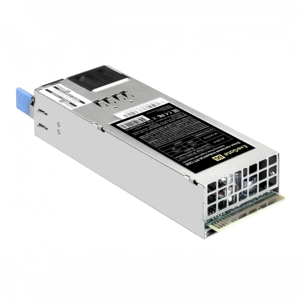 Серверный блок питания Redundant CRPS 1200W ExeGate Industrial-RT1200 (CRPS, ШВГ = 73.5x40x185 мм, APFC+Half bridge (LLC)+DC-DC, КПД 94% 80 PLUS Platinum, 4 cm fan, RTL)