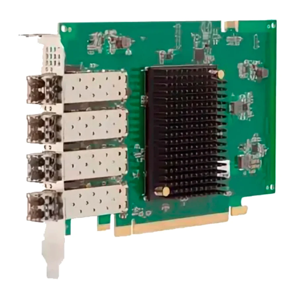 Сетевой адаптер Broadcom Emulex LPe35004-M2 Gen 7 (32GFC), 4-port, 32Gb/s, PCIe Gen3 x16, LC MMF 100m, трансиверы установлены, Not upgradable to 64G, {5}
