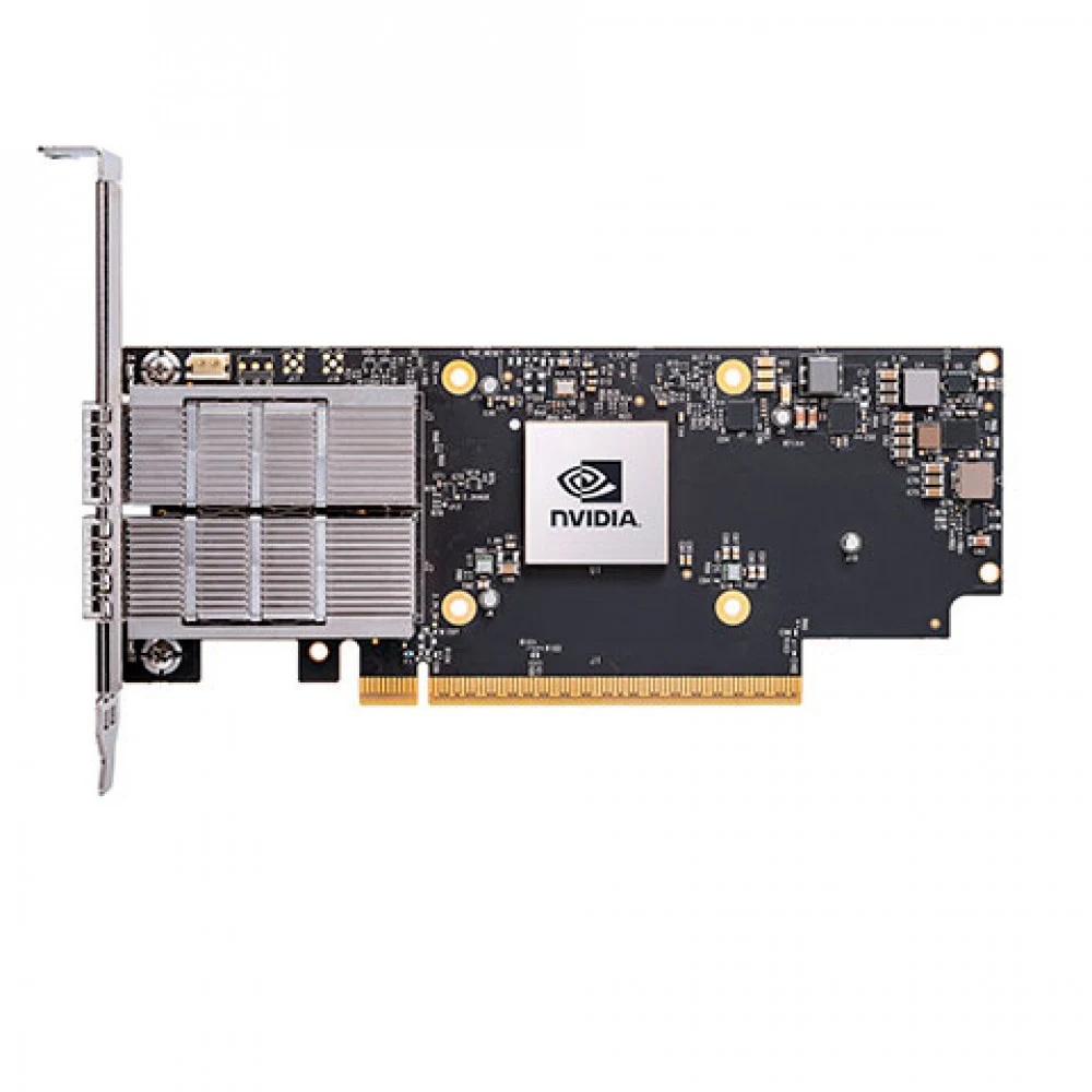 Сетевая карта Infiniband/ NVIDIA ConnectX-7 HHHL Adapter Card, 200GbE (default mode) / NDR200 IB, Dual-port QSFP112, PCIe 5.0 x16 with x16 PCIe extension option, Crypto D isabled, Secure Boot Enable