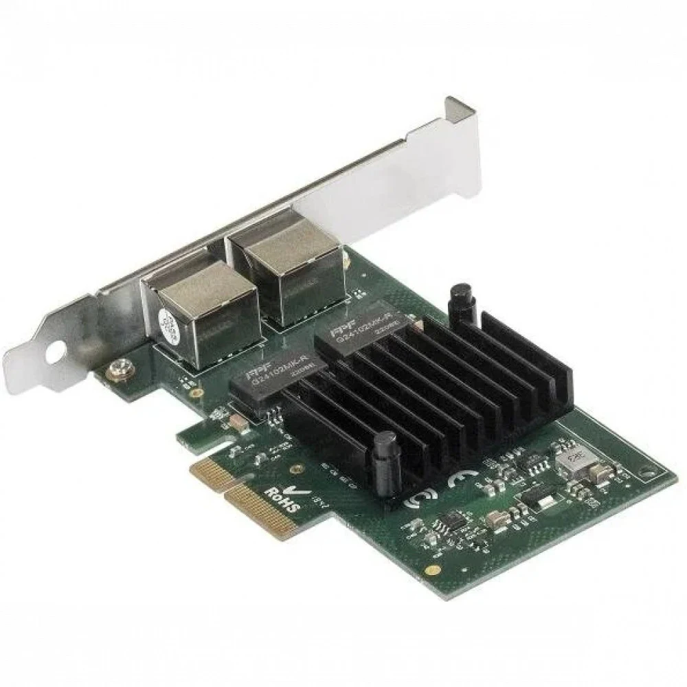 Сетевая карта/ Intel® Ethernet Server Adapter I350-T2, 2 x Gbit Ports RJ-45, PCI-E x4, iSCSI, NFS, VMDq