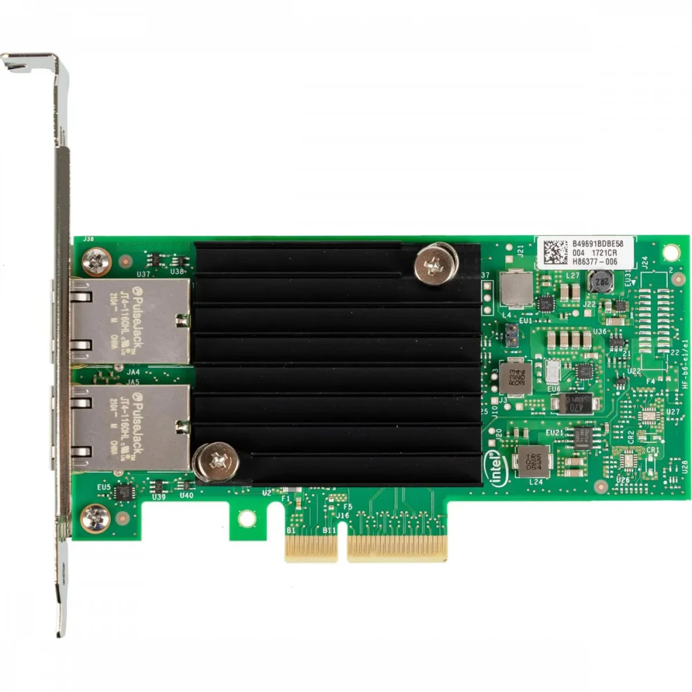 Intel Ethernet Converged Network Adapter X550-T2, 10GbE dual ports RJ-45, PCI-E 3.0x8 (Low Profile and Full Height brackets included) bulk