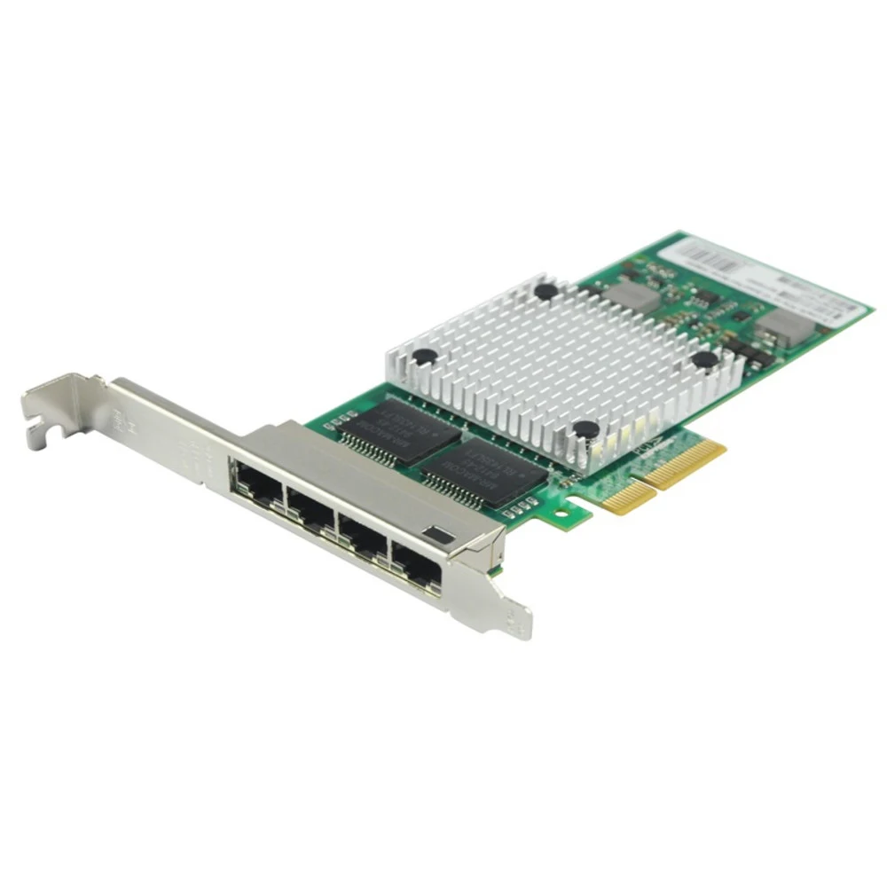 Network Interfaced Card LR-LINK LREC9714HT, Gigabit Ethernet PCIe x4 Server Card(Quad Port), Intel i350, 4 x RJ45. Analogs: Silicom: PE2G4i35L , Intel: I350T4