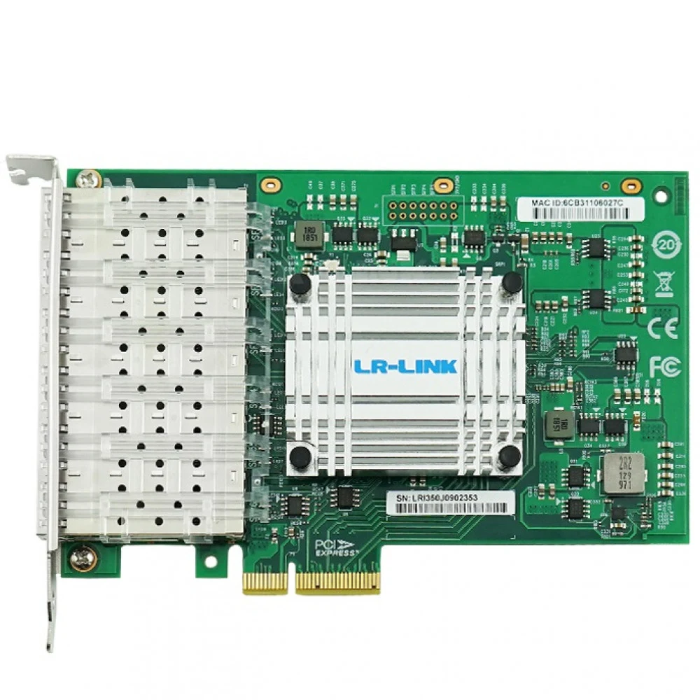 Сетевой адаптер LR-LINK LRES1006PF-6SFP Intel I350 AM 2+AM4 PCI-E x4 1GB 6 X SFP