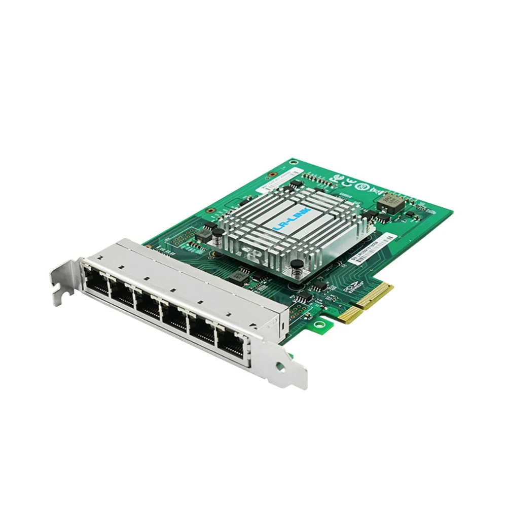 Сетевая карта LR-Link NIC PCIe x4, 6 x 1G, Base-T, Intel I350 chipset (FH+LP)