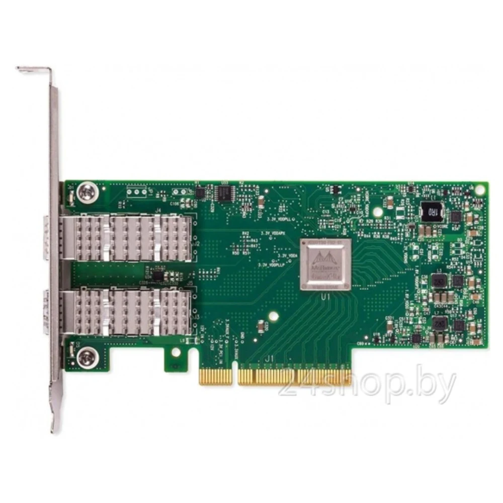 Сетевой адаптер Mellanox MCX4121A-XCAT ConnectX-4 Lx EN network interface card, 10GbE dual-port SFP+, PCIe3.0 x8, tall bracket, ROHS R6, SR-IOV, TCP/UDP, MPLS, VxLAN, NVGRE, GENEVE, iSER, NFS RDMA,