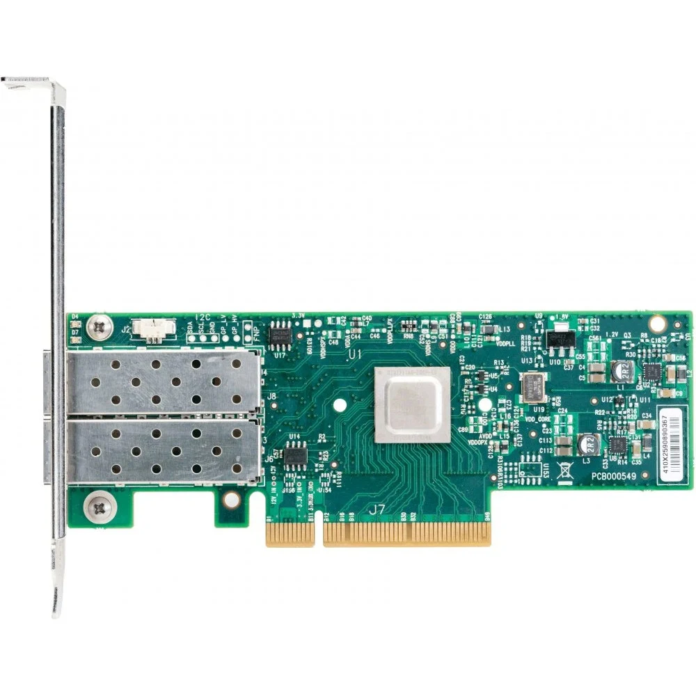 ConnectX-4 Lx EN network interface card, 25GbE dual-port SFP28, PCIe3.0 x8, tall bracket, SR-IOV, TCP/UDP, MPLS, VxLAN, NVGRE, GENEVE, iSER, NFS RDMA, SMB Direct, ROHS R6