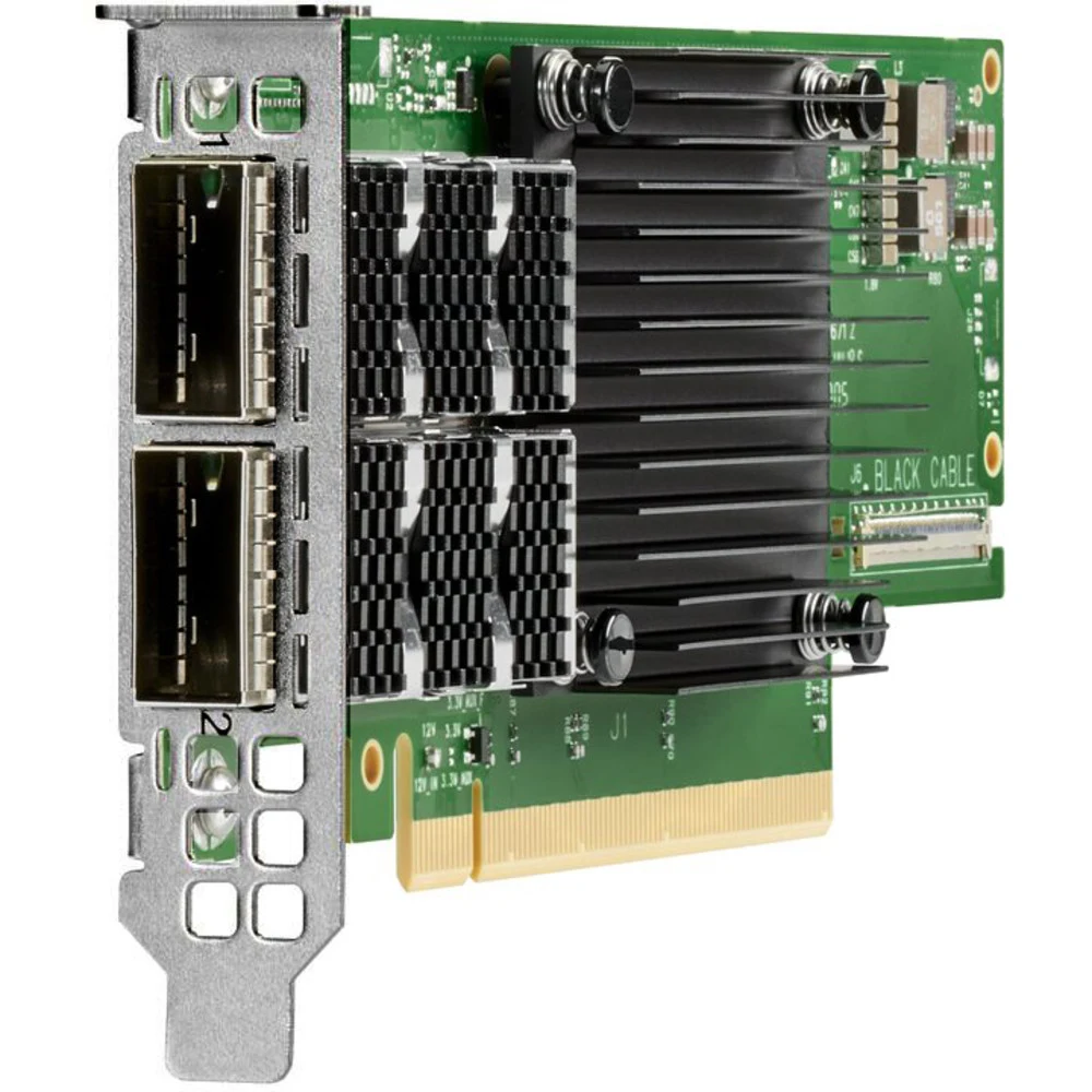 Сетевой адаптер Mellanox MCX653106A-ECAT ConnectX-6 VPI adapter card, 100Gb/s (HDR100, EDR IB and 100GbE), dual-port QSFP56, PCIe3.0/4.0 x16, tall bracket (480658) {20}
