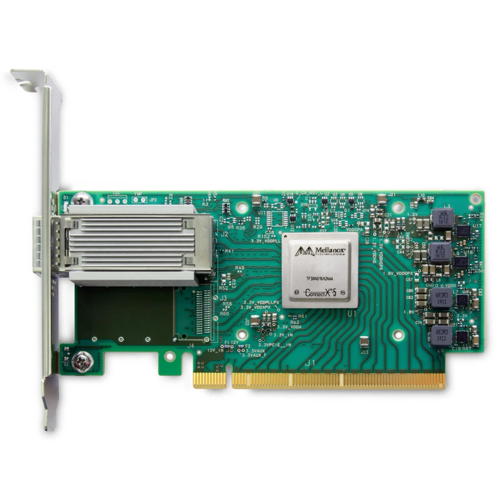 Сетевой адаптер Mellanox MCX515A-CCAT ConnectX-5 EN network interface card, 100GbE single-port QSFP28, PCIe3.0 x16, tall bracket, RTL {20} (480375)