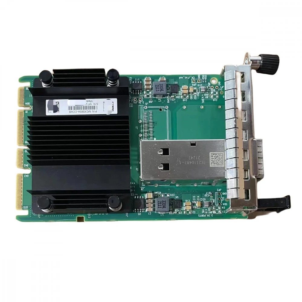 Mellanox ConnectX-5 EN network interface card for OCP 3.0, with host management, 100GbE Single-port QSFP28, PCIe3.0 x16, Thumbscrew (Pull Tab) bracket, 1 year