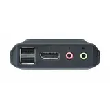 2-портовый, USB, DisplayPort, кабельный KVM-переключатель с пультом удаленного переключения порта, разрешение 2560 x 1600 при 60 Гц/ 2 PORT HDMI KVM SWITCH.