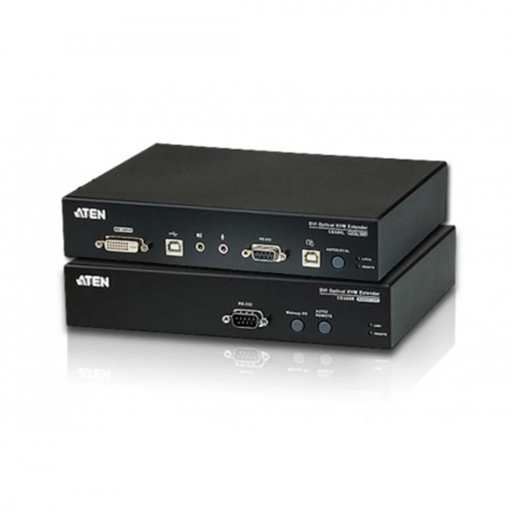 КВМ-удлинитель, ATEN, CE690-AT-G, USB, DVI, Optical KVM Extender (до 20 км), W/EU ADP