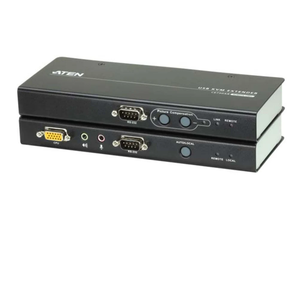 Удлинитель консоли (клав./мышь USB+мон.+аудио+RS232) на 200м/ USB VGA/Audio Cat 5 KVM Extender