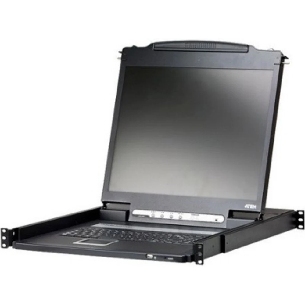 Переключатель/switch, KVM, 1 user консоль LCD/ЖК 19 =16 cpu/портов/port PS2/USB+VGA, с KVM-шнурами PS2 1х1.8м. USB 1x1.8м., 1280x1024, 1U 19, исп.спец.шнуры, OSD, каскад 256, лат./рус.клав/ 16P LCD
