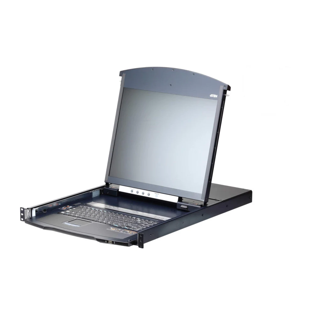 8-портовый KVM-пеКонсоль управления, LCD 19"(1280x1024), лат./рус. клав., 8-портовый KVM-переключатель, +1 remote user(SPHD18(Male)),2хUSB(Тип а Female), KVM-порты: SPHD15(Female), каскадирование./