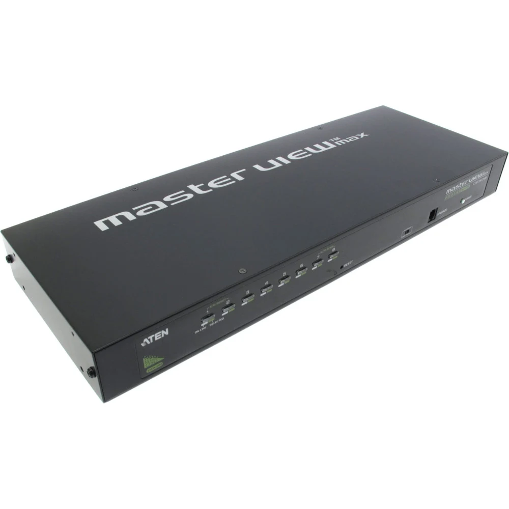 Переключатель KVM ATEN 8 cpu PS2/USB+VGA, со шнуром для подключ. консоли PS2/USB 0.27м., 2048x1536, 1U 19" (CS1308-AT-G)