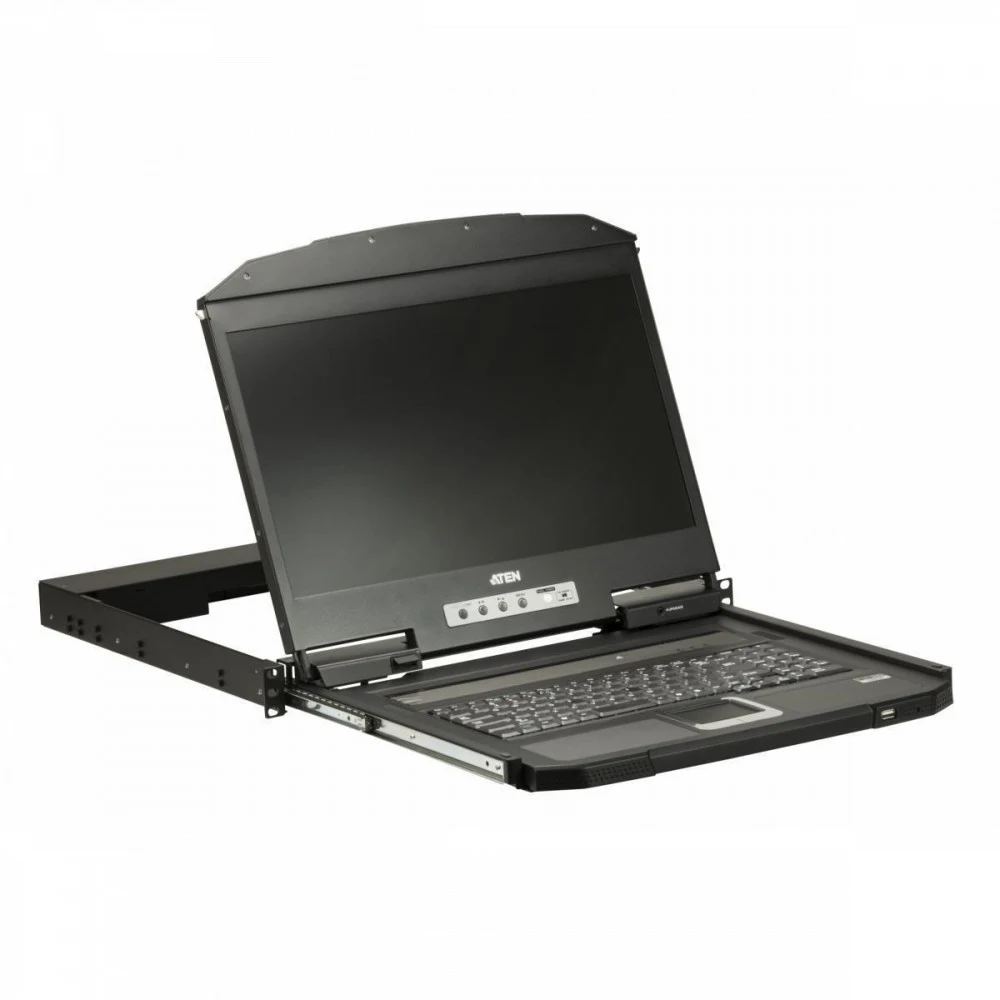 КВМ-консоль, ATEN, CL3100NX-ATA-RG, 18.5", 1U, Short Depth, USB, VGA, Single Rail, LCD Console, W/RU KB, W/EU Cord